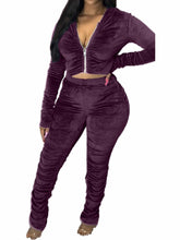 Load image into Gallery viewer, Soft Velvet Two-Piece Outfit
