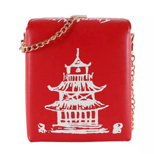 Cargar imagen en el visor de la galería, Chinese Takeout Box Tower Print Handbag
