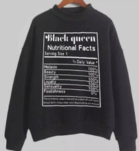 Load image into Gallery viewer, Black Queen Sweatshirt
