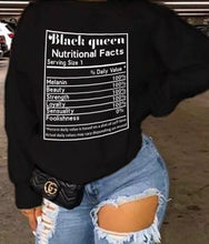 Load image into Gallery viewer, Black Queen Sweatshirt
