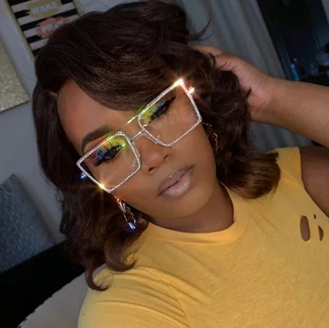 Square Oversized Diamond Fashion Glasses