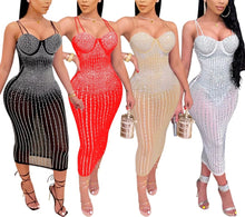 Load image into Gallery viewer, Bonnie Glam Rhinestone Pencil Dress
