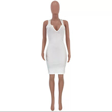 Load image into Gallery viewer, Formal Solid Color V-neck Midi Dress
