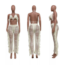 Load image into Gallery viewer, Holloway Fringed Halter Top With Pants
