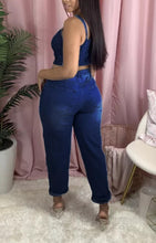 Load image into Gallery viewer, Subsidy Patch Denim Two-piece Jean Set
